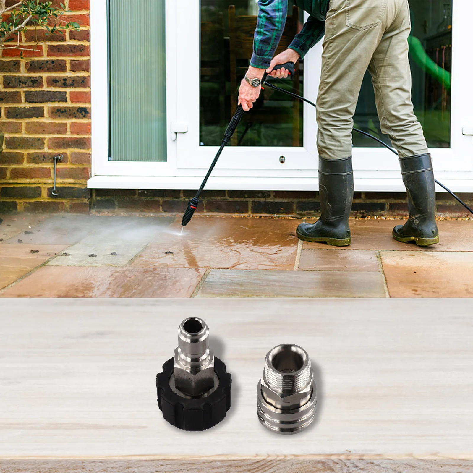 Pressure Washing M22-14 Connector Heavy Duty Connector 10*8*5cm Compact Packing Size Efficient Cleaning Performance