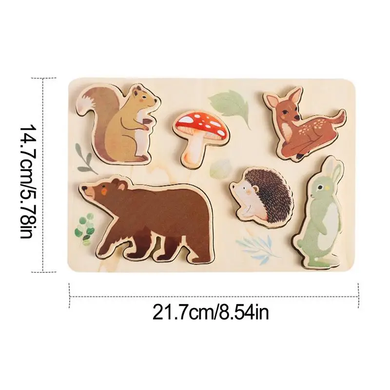 لعبة ألغاز مطابقة الشكل على شكل حيوان، مجموعة ألغاز مدمجة لرائد الفضاء الخشبي للأطفال، ألعاب تعلم فوستر