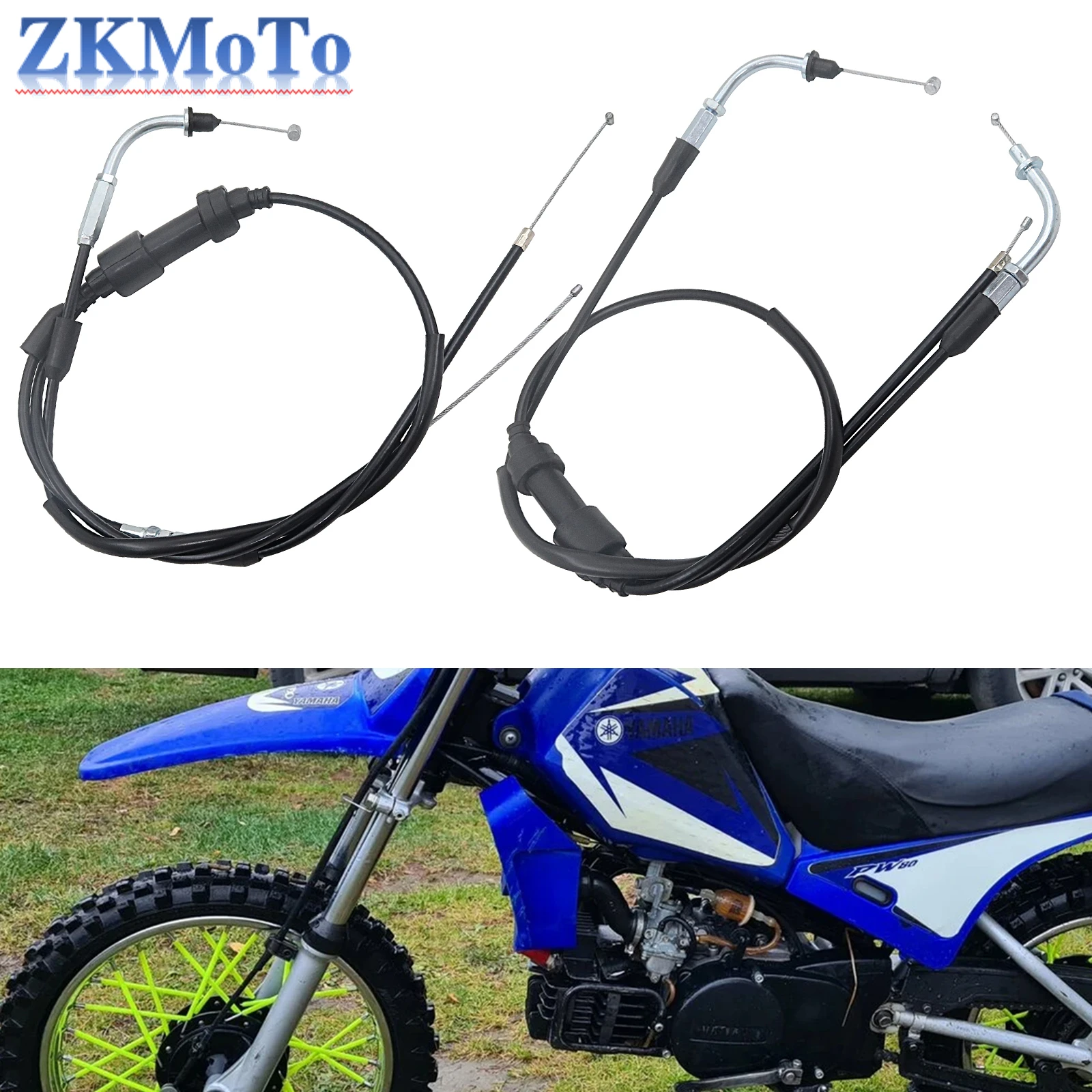 Motorcycle PW50 PW80 Carburetor Throttle Cable Assembly For YAMAHA PW PY BW 50 80 Dirt Bike Motocross Universal Accessory