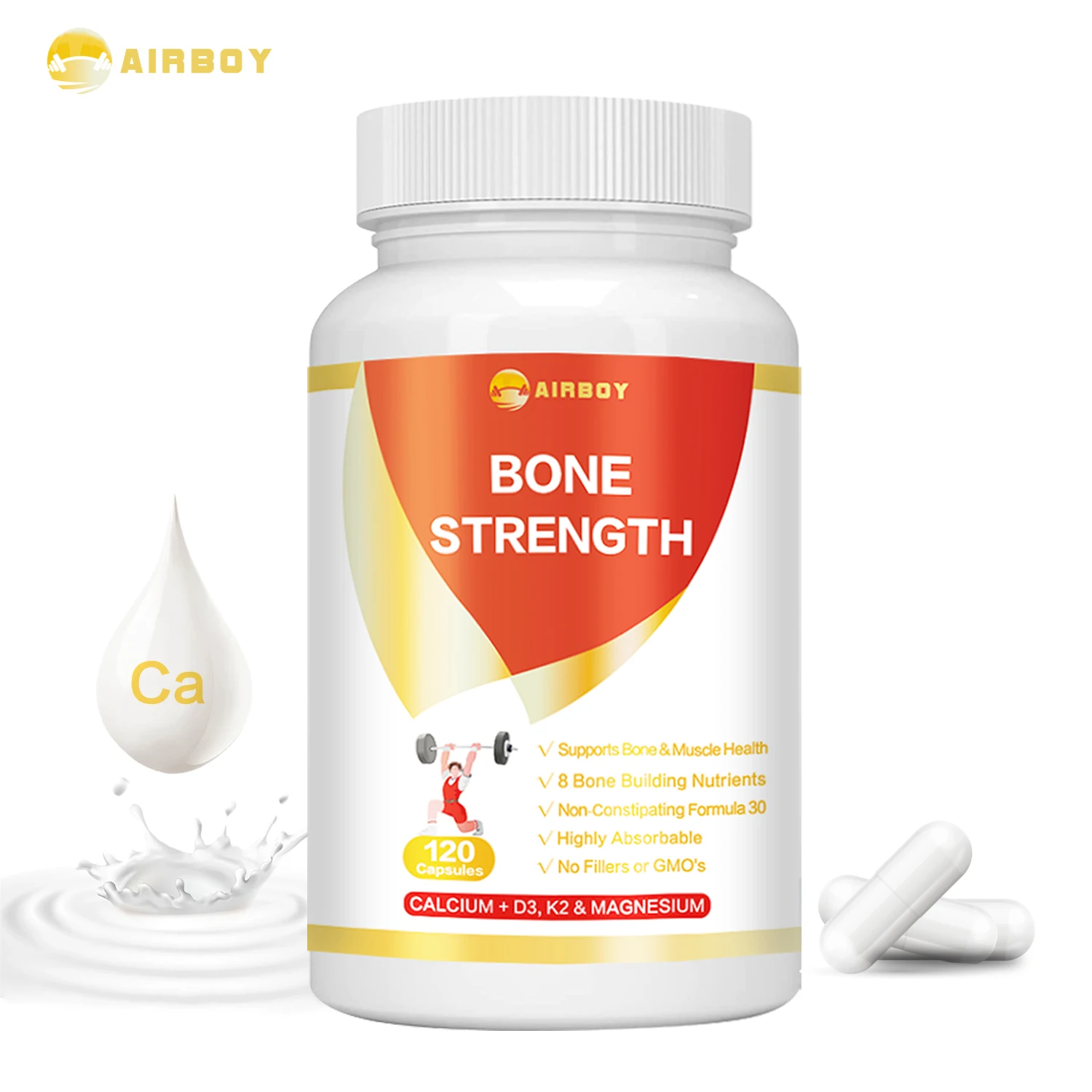 Bone Strength - Enhances Absorption To Support Bone Health and Bone Density