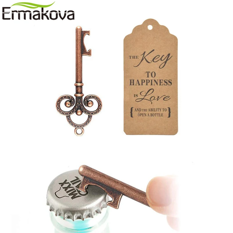 50Pcs Skeleton Key Bottle Opener Beer Bottle Opener Wedding Favors Gifts for Guests Rustic Party Wedding Decoration