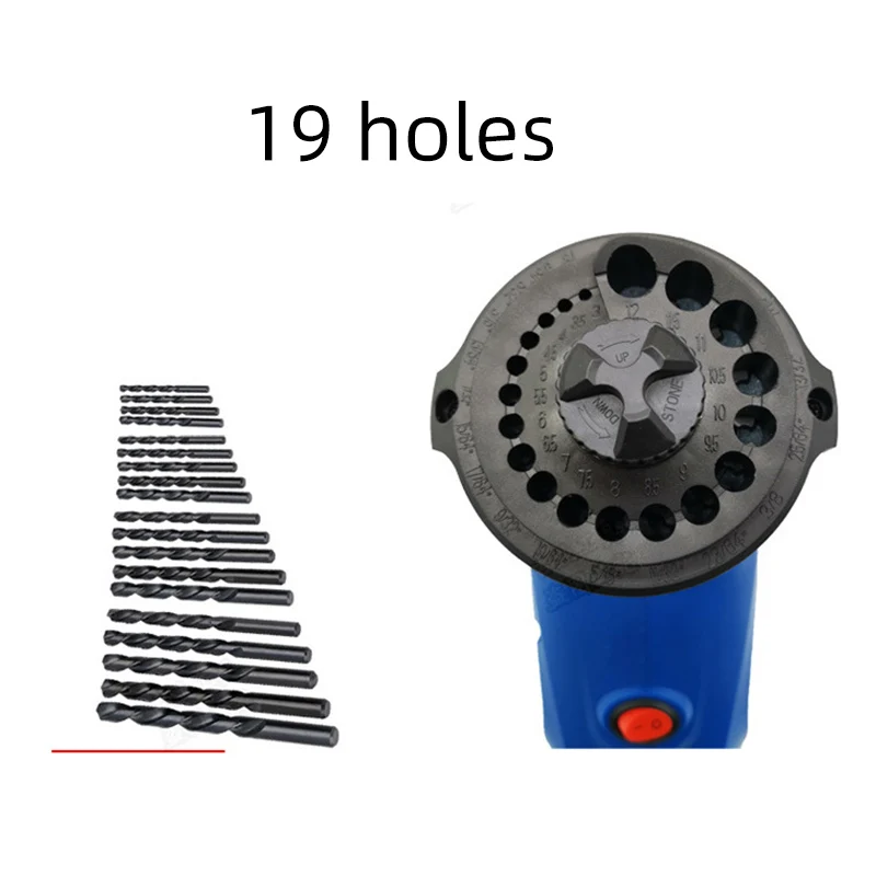 Imagem -02 - Afiador Elétrico de Broca de Alta Velocidade Moedor 19 Furos para Brocas de Torção 312 mm 3-12 mm