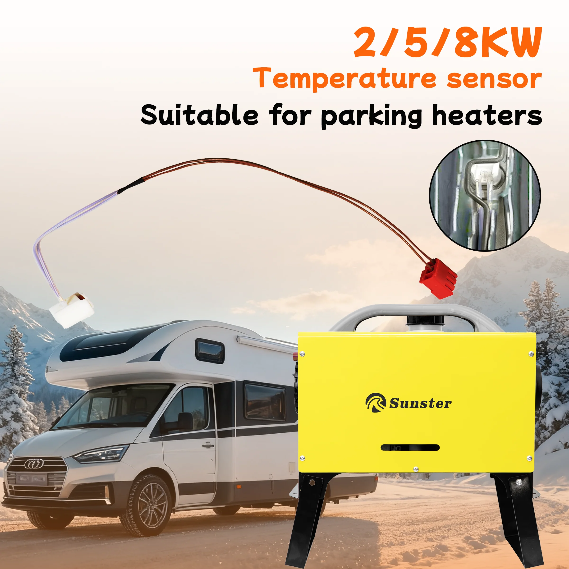 2/5/8KW 12V 24V Überhitzungsschutz Auto-Standheizung Temperatursensor Heizungszubehör Diesel-Luftheizung Heizungszubehör für Auto – Detail 4