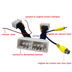 Original Factory Screen Adapter Cable Rear View Camera/kit Wire For Hyundai New TUCSON ELANTRA VERNA /Kia K3 K4 2018 2019