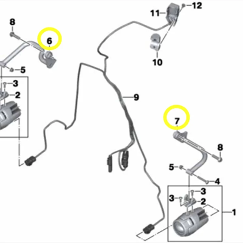 

Retrofitting auxiliary headlights with additional headlight bracketsfog lamp bracket For BMW R1200RT 2014 2015 2016 2017 2018