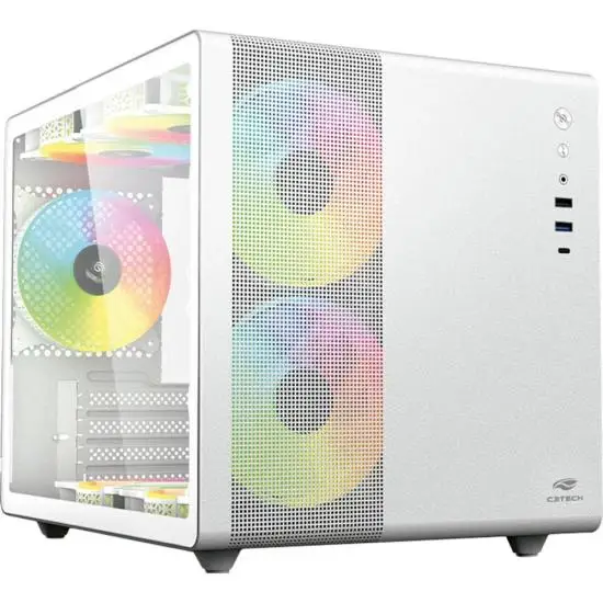 Gamer C3Tech Aquarius MT-G710 Cabinet Without Fans White