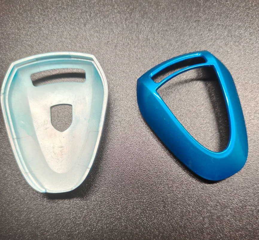 

Metallic blue Remote Flip Key Cover Case Shell Fob Protection For Porsche Silver Head Remote Key