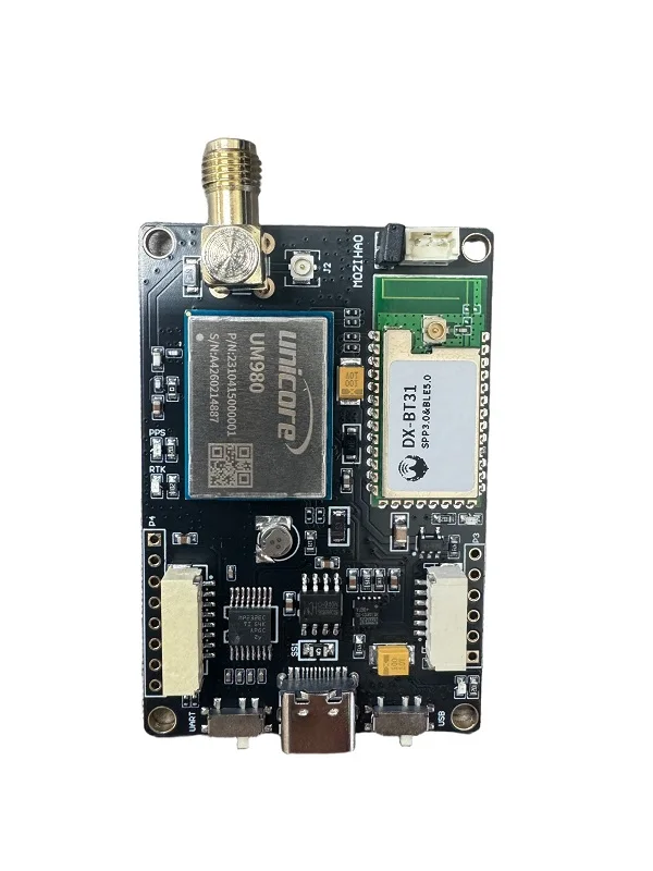 Unicore Um980 Full-Band Full-System Rtk Centimeter-Level Gnss Positioning Module Board Supports Bluetooth Dual-Mode Spp+Ble Transparent Transmission Module, Supports Rs232 Communication, Typec Power Supply, Communication and Mapping Industry