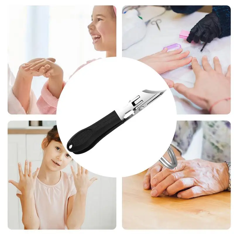 Gebogen Nagelknipper Roestvrij Staal Schuine Nagelknipper Cuticle Remover Schuine Teennagel Trimmer Nagelsnijder Pedicure Gereedschap