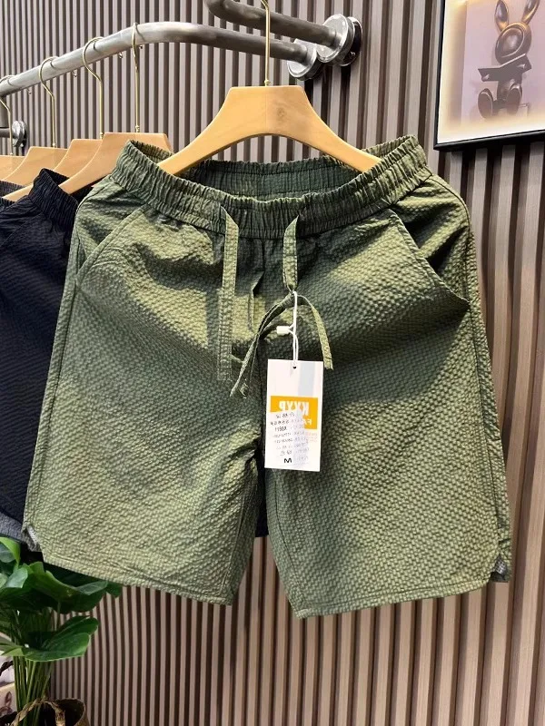 

Мужские повседневные шорты премиум-класса, лето 2025, новые, из ткани Bubble, свободные, спортивные, пляжные, укороченные, молодежные, Vitali Sle