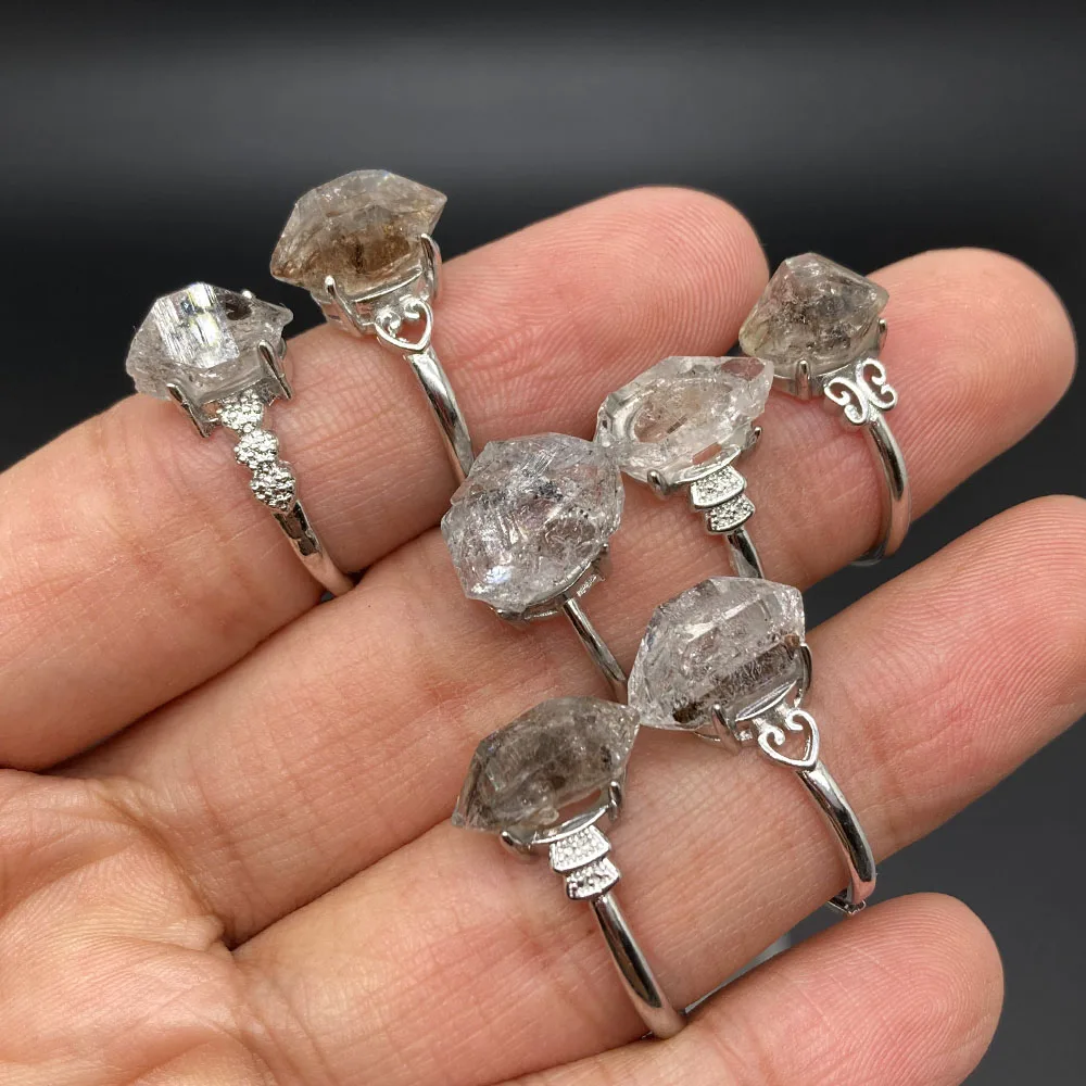 1Pc Rare Natural Raw Pakisten Herkimer Diamond Double Pointed Crystal Quartz For Jewelry DIY Wedding Party Gift Healing