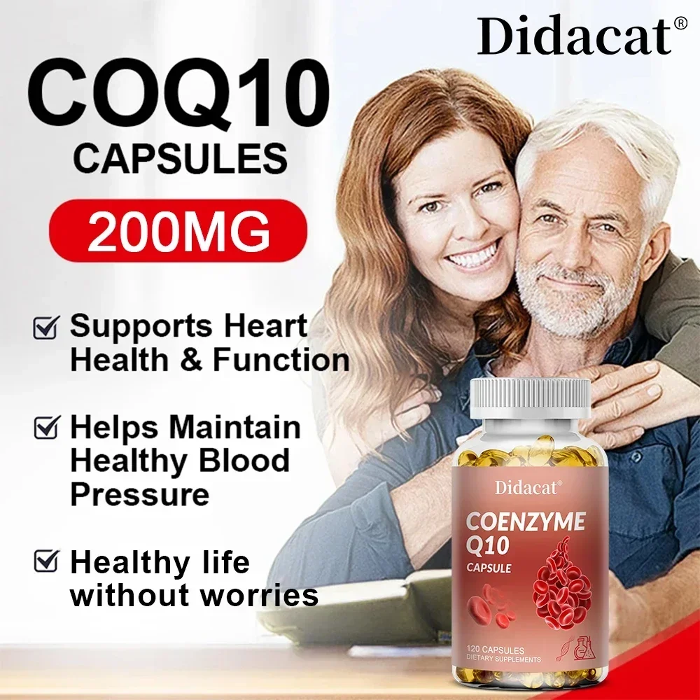 Men and Women Supplement COQ10 Blood Sugar HealthHighly Absorbable Coenzyme Q10 Capsules for Cardiovascular Health