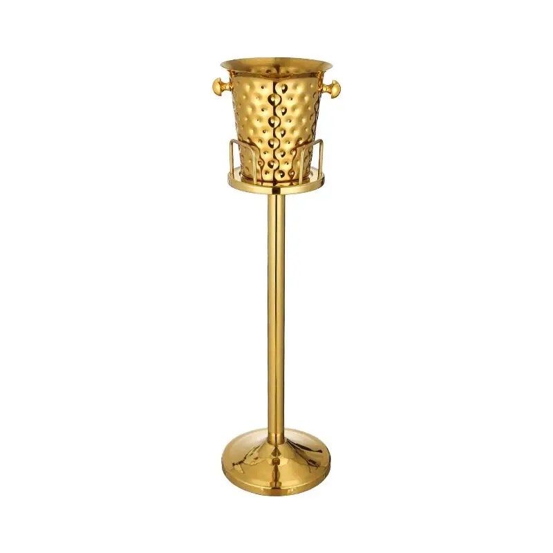 

Thickened metal stainless steel ice bucket holder European antler champagne bucket hammer ice bucket household bar