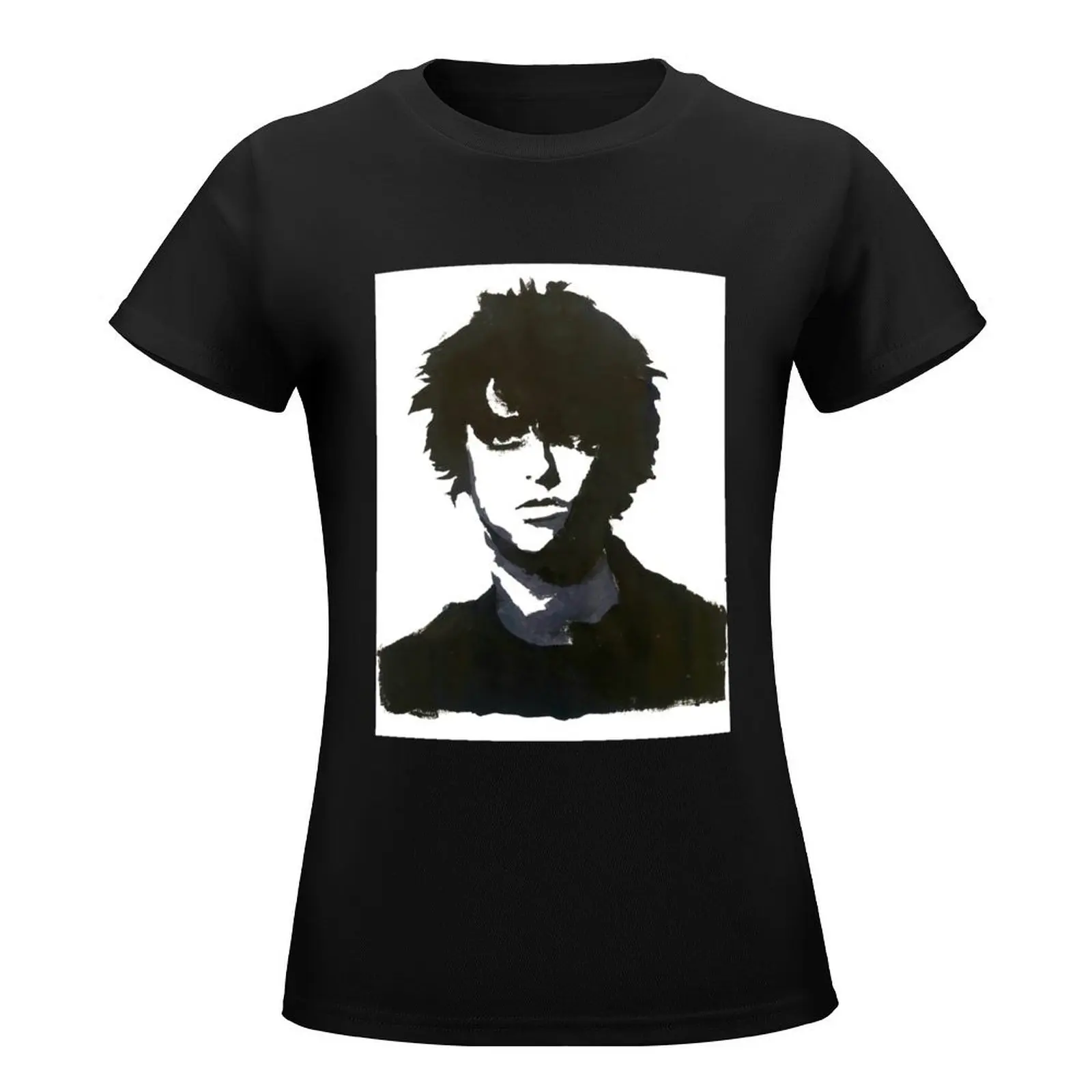 Billie Joe Stencil Art - Punk T-Shirt Blouse hippie clothes female shirts graphic tees white t-shirts for Women