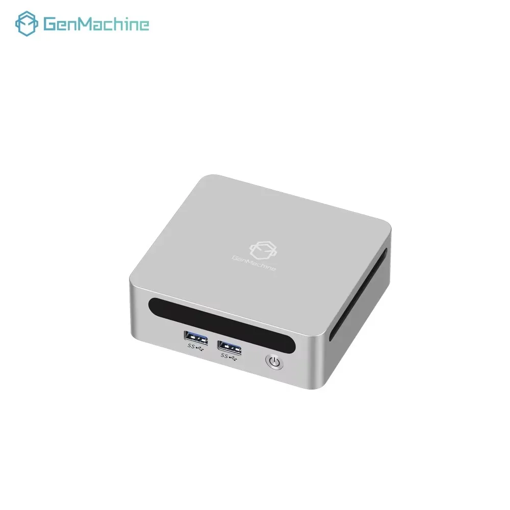 Genmachine Mini PC Intel Alder Lake N100 4 Core 4 Thread 3,4GHz TDP 6W DDR4 RAM M.2 2280 ROM PCIe 3.0 SSD WiFi 6 BT5.2 Desktop