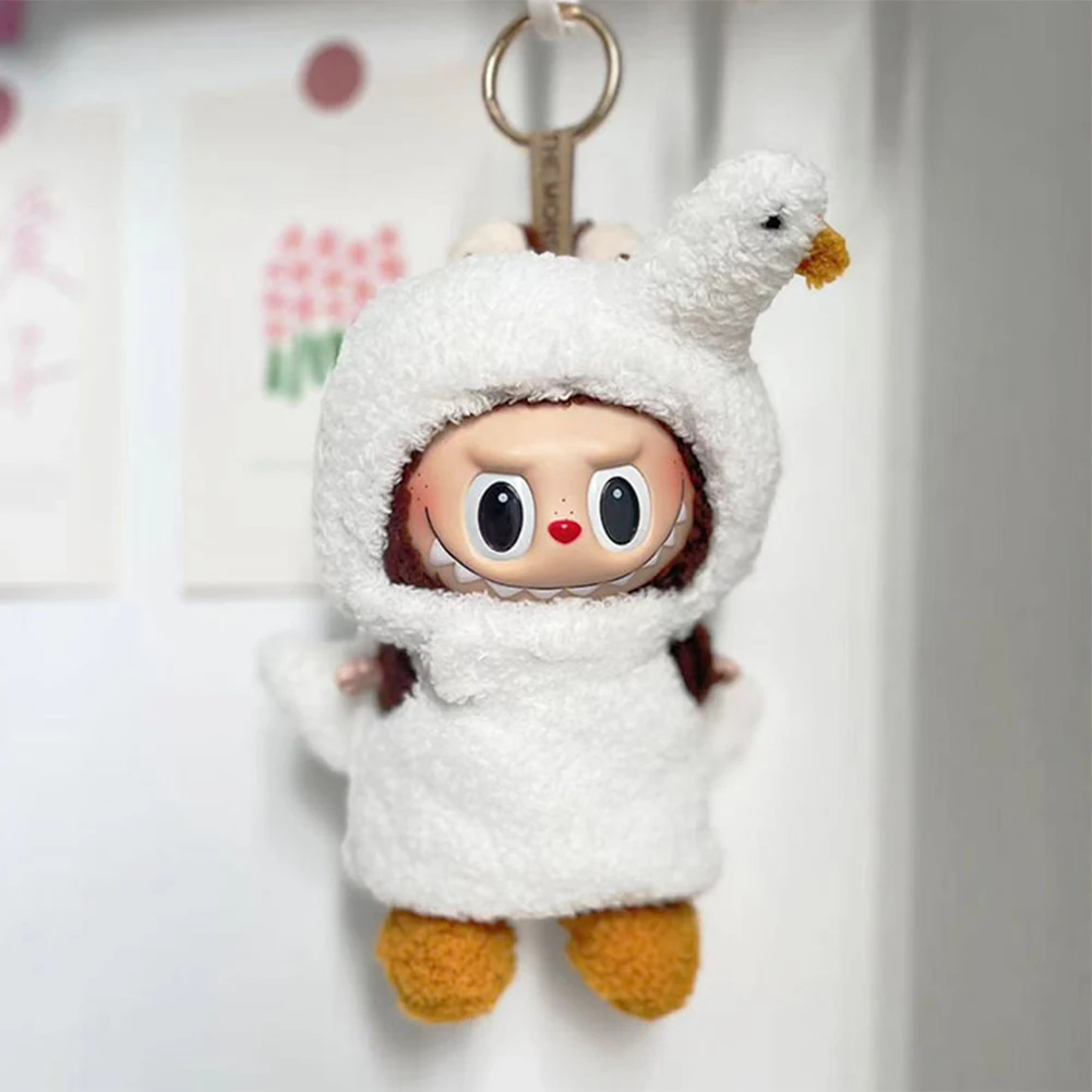 17cm Cute Mini Plush Doll'S Clothes Outfit Accessories for Korea Kpop Exo Labubu II Idol Dolls Sitting Party Clothing DIY Gift