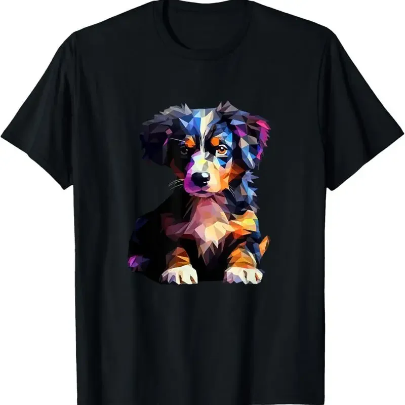 Miniature American Shepherd Puppy Dog Pop Art T Shirt