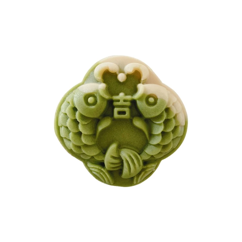 Plastic Material Mooncake Molds Stamp Moon Cake Mould Cartoon Carp Shaped Molds Dropshipping