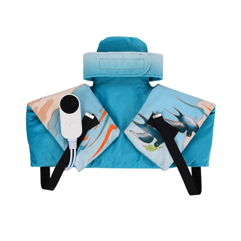 غلاف رقبة Moxa الكهربائي بألوان قوس قزح - مجموعة هدايا مع وسادة عشبية للكتف والظهر #5