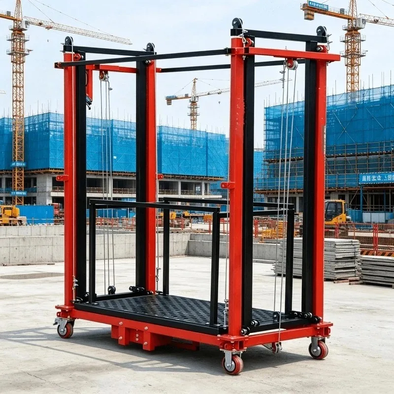 2-10m Electric Hydraulic Scaffolding Lift Foldable Mobile Telescopic Frame Core Motor Gearbox Steel Construction Ladder