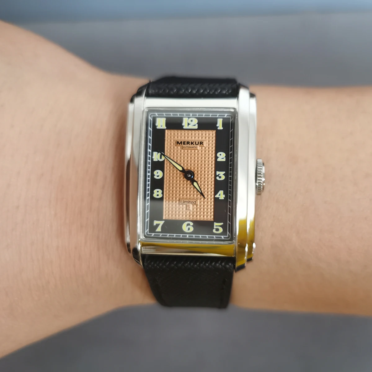 بيير بولين ساعة أوتوماتيكية للرجال مستطيل 30 مللي متر * 43 مللي متر ساعة يد ميكانيكية كلاسيكية 50 متر مقاومة للماء زجاج الياقوت NH05 #6