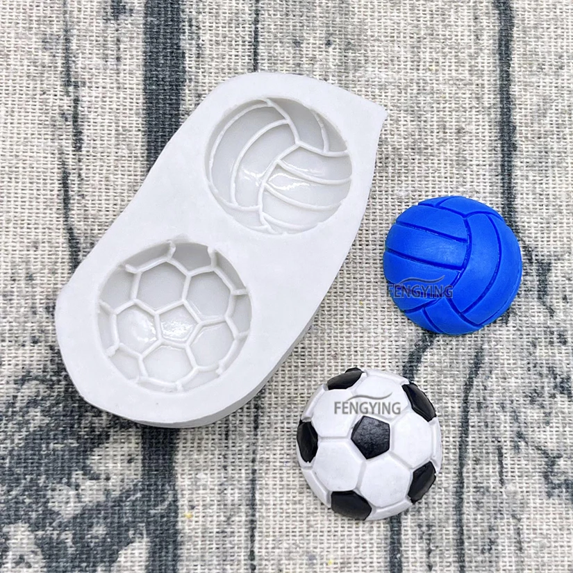 Basketball Baseball Volleyball Football Silicone Mold Sugarcraft Cupcake Baking Mold Fondant Cake Decorating Tools