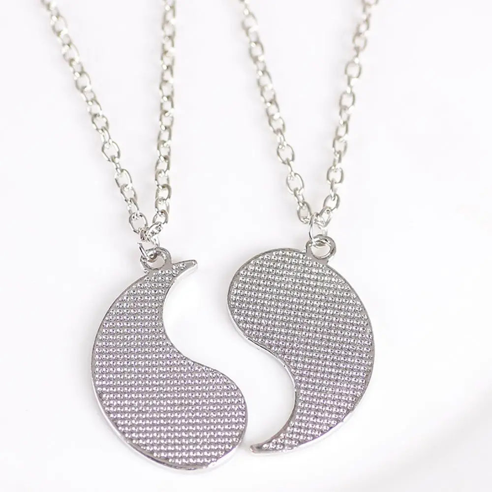 Jewelry Men Women For Best Friends Chinese Style Wolf Couple Necklace Clavicle chain Gossip Dragon Pendant Yin Yang Necklace