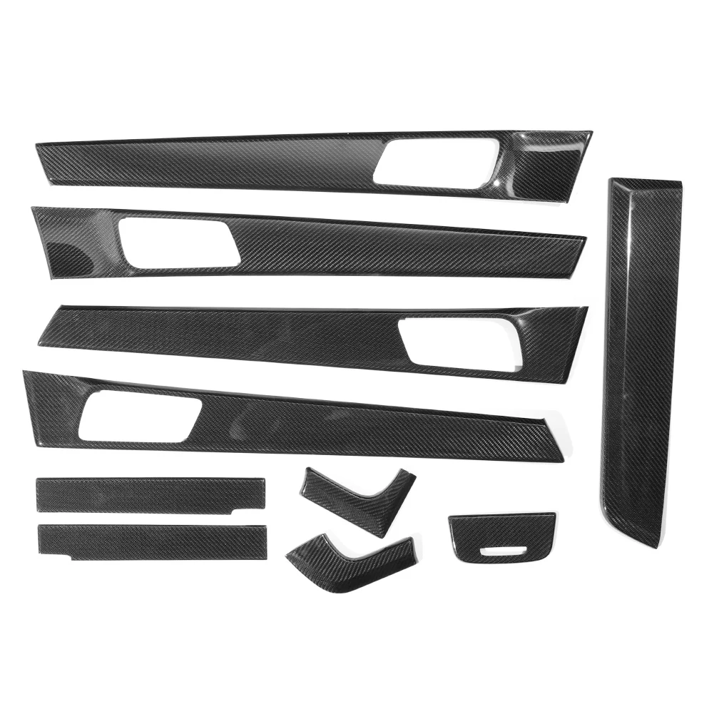 

10Pcs Carbon Fiber Interior Trim Cover Decoration Set Fit for Porsche Panamera 971 2017-2019 Interior Trim Set Car Decoration