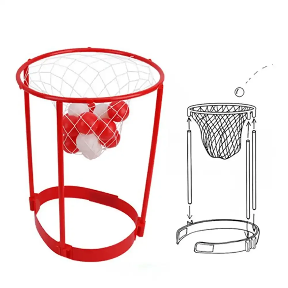 

Head Hoop Basketball Party Game Sport Toy Set for Kids and Adults Carnival Game Adjustable Basketball Net Headband with 20 Balls