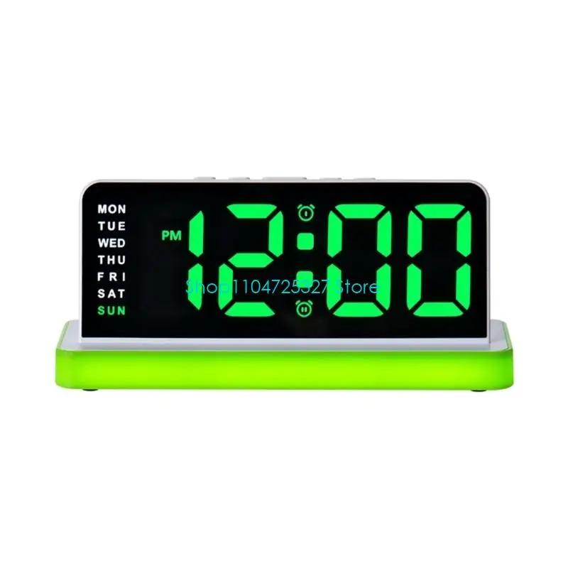D8KF Digital Alarm Clock for Kids Bedroom with Large LED Screen, Night Light, Brightness Adjustment Desk Clock for Daily