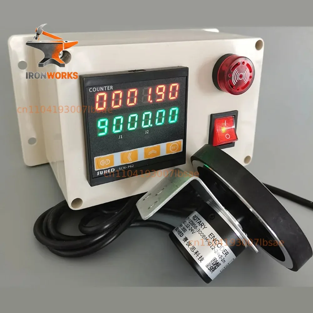 Meter Counter High-precision Roller Type Electronic Induction Length Measuring Alarm Automatic Meter Counter SCN-P62
