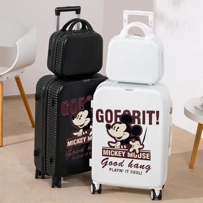 Disney Trolley Luggage Set Travel Suitcase On Wheels 20 inch Carry Ons Suitcase combination lock luggage set trolley luggage bag