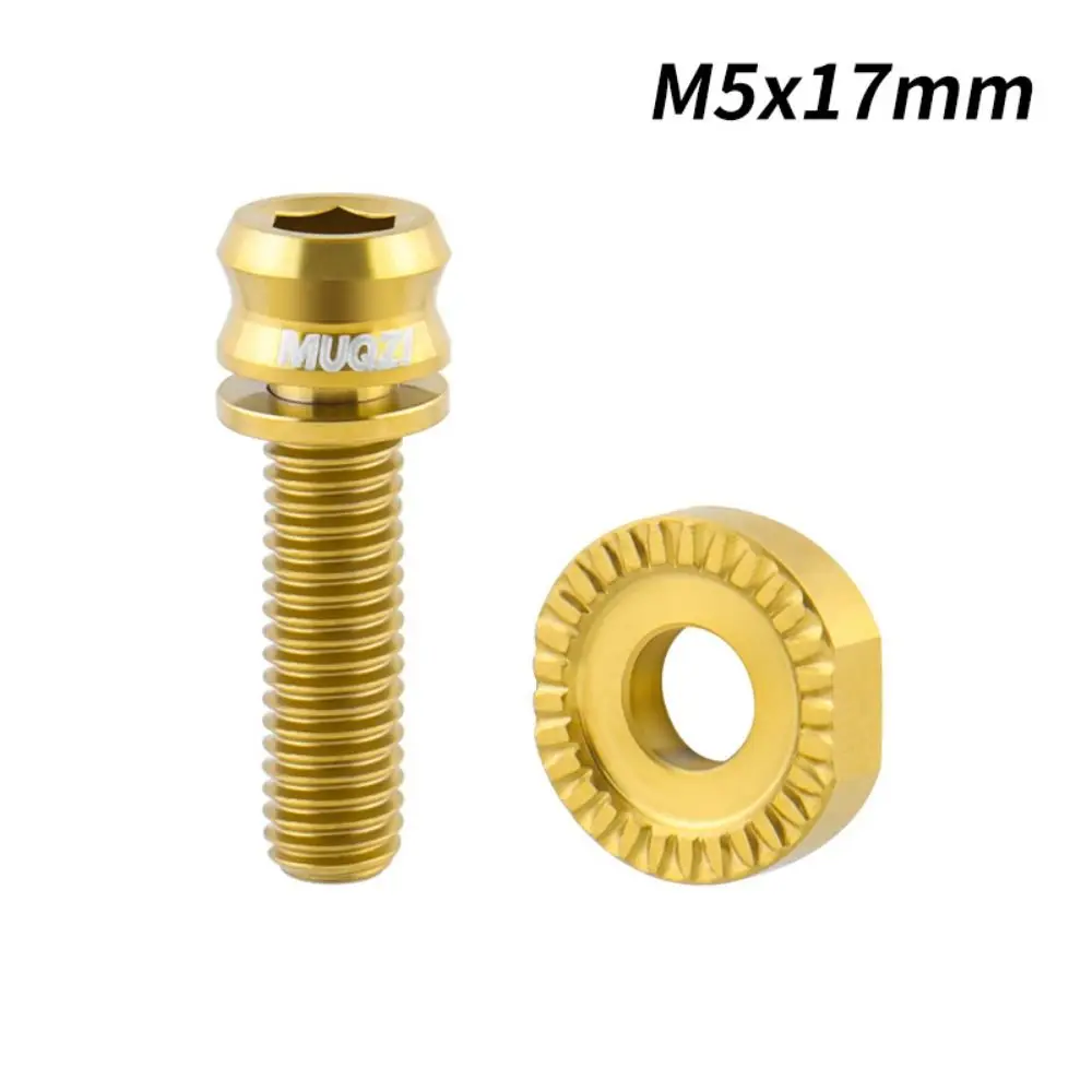 

Titanium Alloy Bicycle Front Wheel Fixing Screw Arc-shaped Ultra-light Bike Frame Fixing Screws M5*17mm Colorful