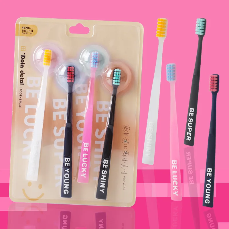 

Couple Toothbrush Jelly Color Small Head Gum Protection And Antibacterial Properties Family Travel Soft Hair Brush Teeth Clean