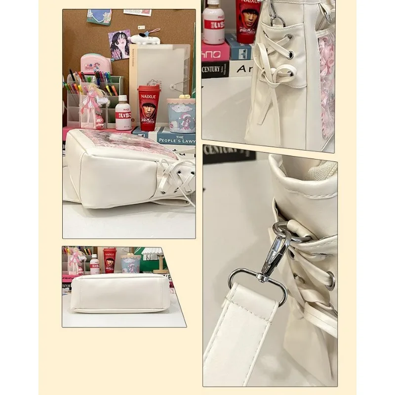 Ulzzang Y2K Ita حقيبة جديدة يابانية لطيفة Kawaii الفتيات التنقل اليومي فئة حمل الحقائب فتاة حلوة JK موحدة حقيبة كتف #5