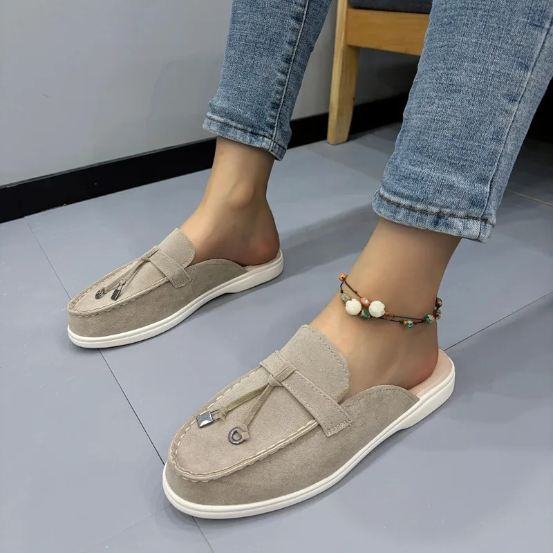 Flat with Solid Modern Slippers Summer Outside Women's Shoes on Sale 2024 Fashion Novelty Adult Women's Slippers Chinelos