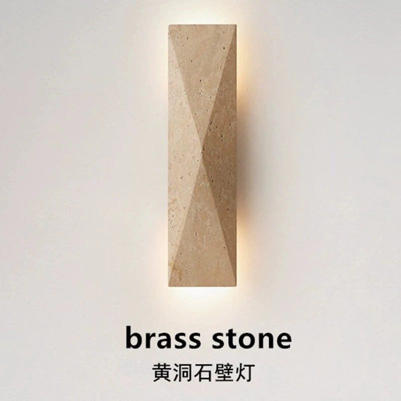 Outdoor spotlight retro background wall natural cave stone wall lamp