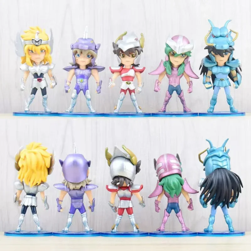 

5pcs/lot Anime Saint Seiya Knights of the Zodiac Shiryu Shun Jabu Hyoga PVC Action Figure Collection Model Toys Gifts