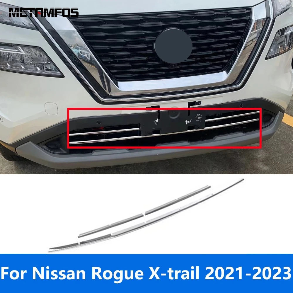 

Для Nissan X-trail Xtrail Rogue T33 2021 2022 2023, хромированная решетка переднего бампера, гоночная решетка, накладка, наклейка, аксессуары, Стайлинг автомобиля
