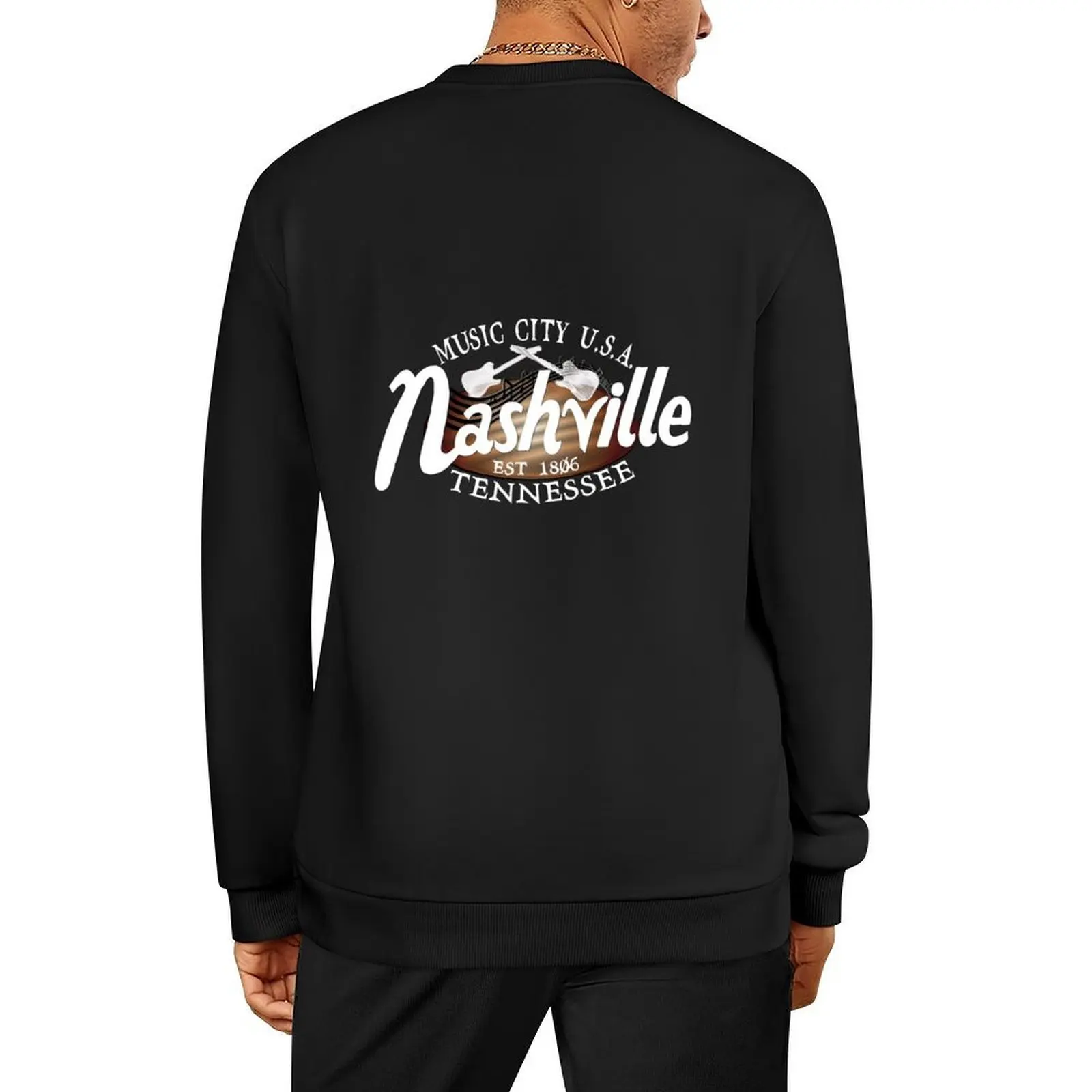 

Nashville TN Tshirt Vintage Music City USA EST 1806 Gift Pullover men clothes tracksuits hoody