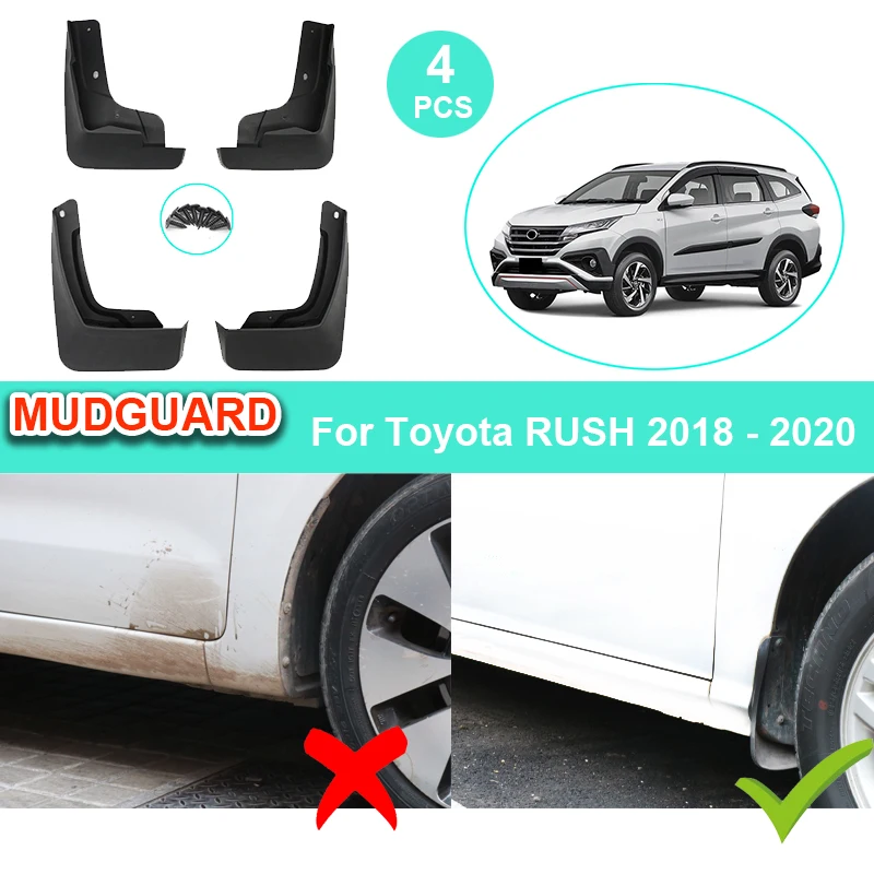 Guardabarros delanteros y traseros para coche Toyota, accesorios protectores de salpicaduras, para Toyota RUSH 2018, 2019, 2020