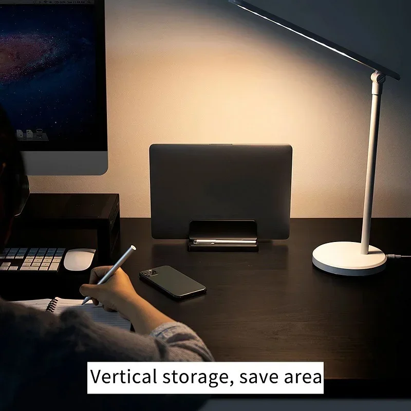 Supporto verticale universale per laptop Supporto per laptop da scrivania a 3 slot Docking station per laptop portatile Supporto per notebook desktop regolabile