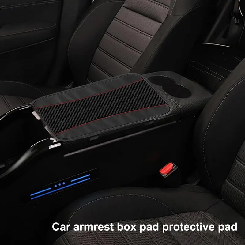 Car Armrest Box Pad Car Seat Box Protector Car Armrest Seat Box Cover Waterproof Armrest Cover Car Seat Box Cover PU Leather