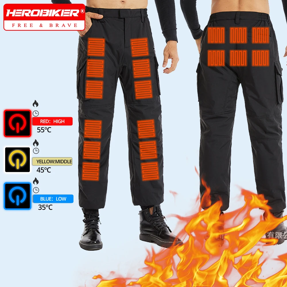 الشتاء الرجال 18 منطقة ساخنة السراويل USB بالطاقة السراويل يندبروف السراويل الذكية التحكم في درجة الحرارة دراجة نارية ركوب التزلج