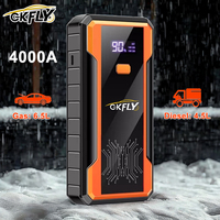 GKFLY Power Bank 4000A Jump Starter Portable Charger Car Booster 12V Auto Starting Device Emergency Car Battery Starter