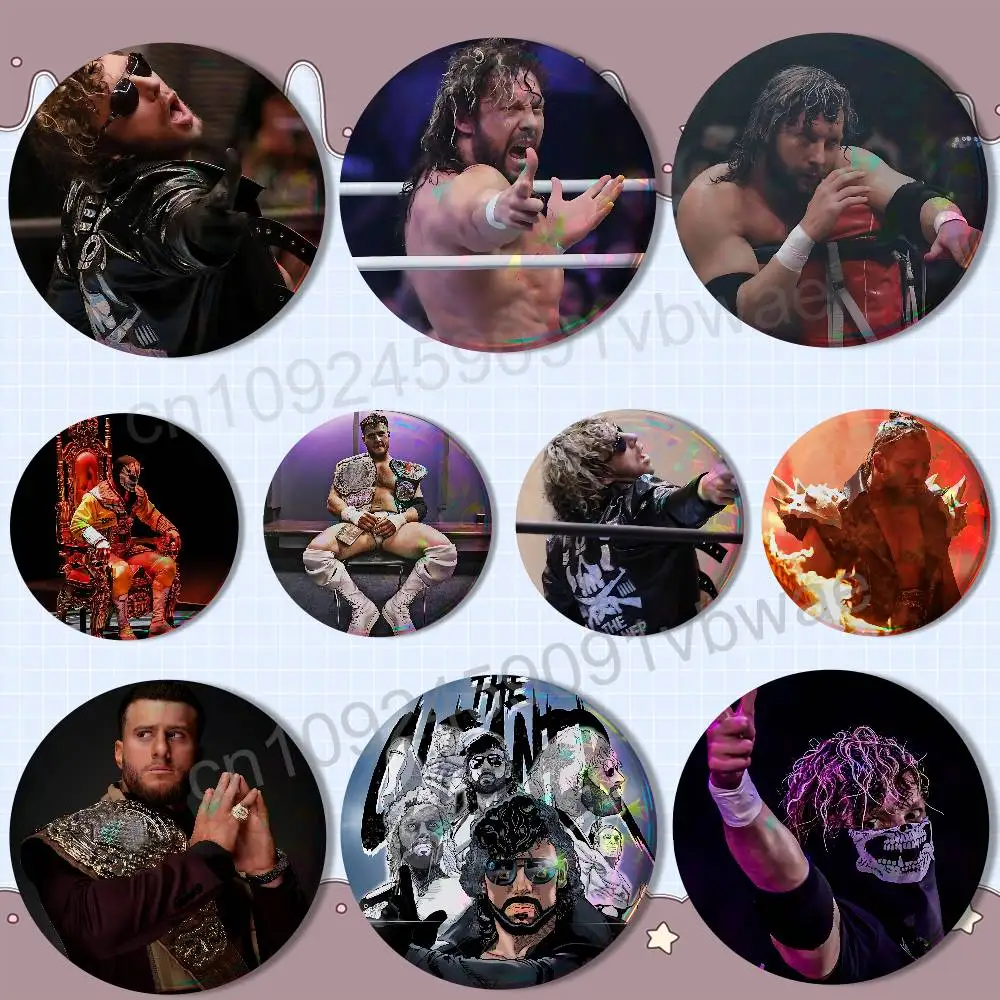 

game MJF Cleaner Kenny Omega HD Print 58mm 44mm Round Lapel Pins Pretty Derby Round Display Brooches Brooch Badges