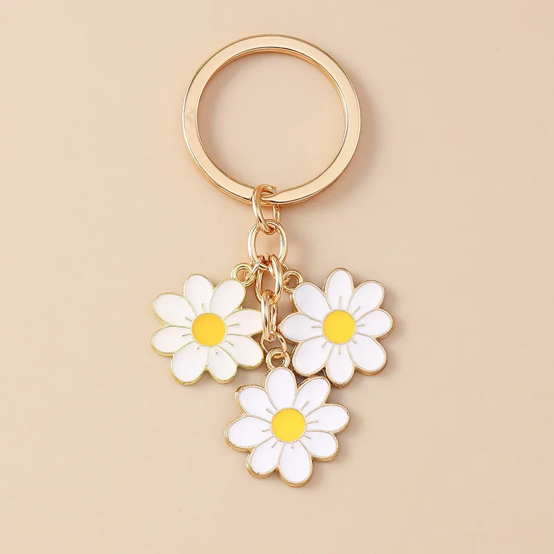 Aihua Schlüsselanhänger Y2K Perlen-Marienkäfer-Gänseblümchen-Schlüsselanhänger für Frauen und Mädchen, Handtaschenanhänger, Schlüsselring, Urlaubs-Schmuckgeschenke – Detail 11
