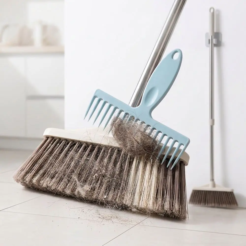 2pcs Practical Hanging Hole Hair Removal Comb Longer Combs Dusting Brush Tool Sweeping Hair Brush Bathroom Sewer