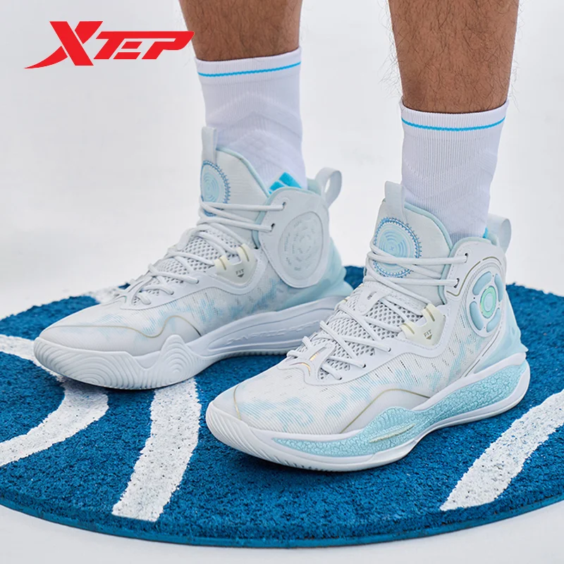 Xtep Wind Form 2.0 Basketball Shoes For Men 2023 Winter Men\'s Sports Shoes Wear-Resistant Jogging Mid Top Sneakers 977419120006