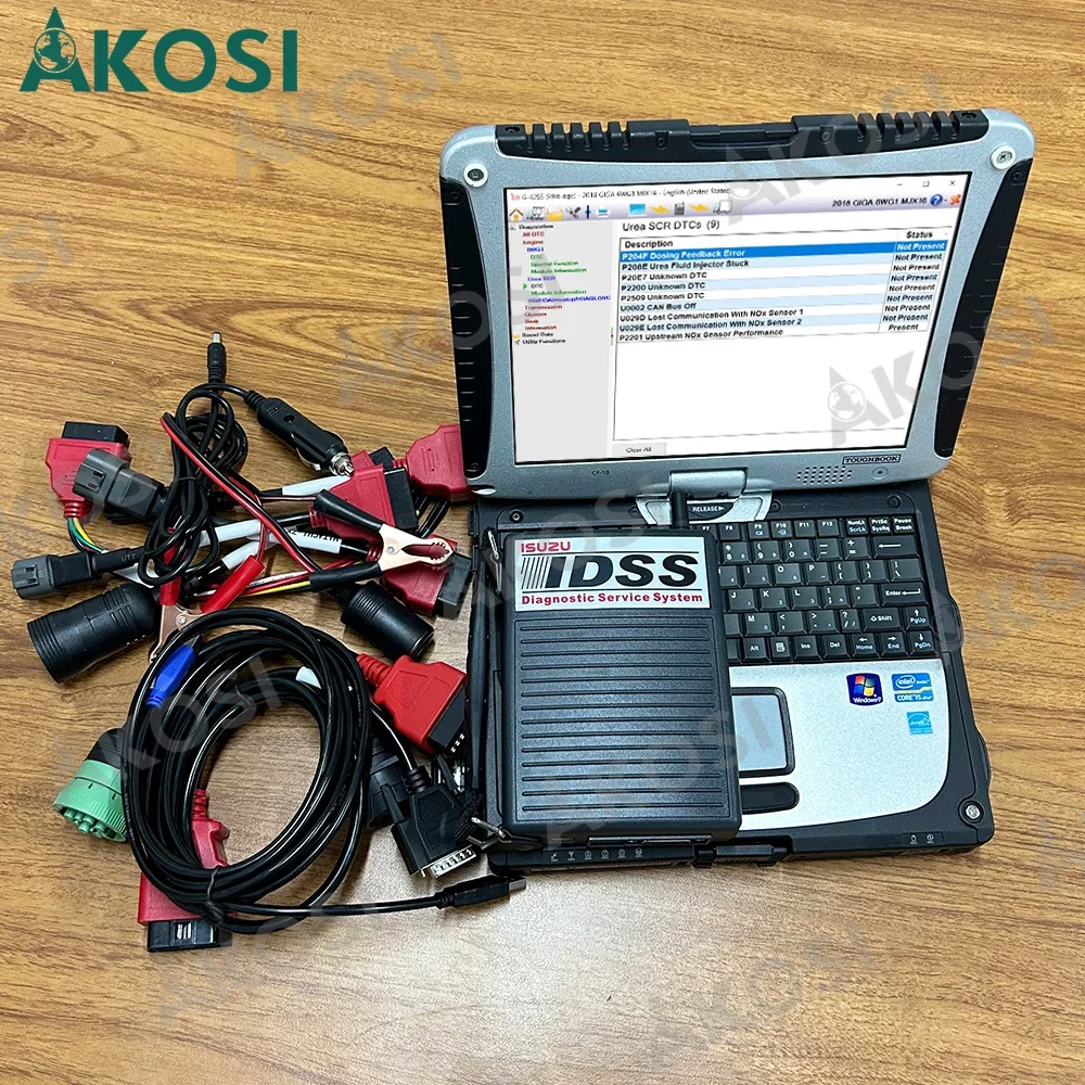 Ready to use CF19 laptop+For Isuzu IDSS Diagnostic Kit G-IDSS E-IDSS for Isuzu Vehicles Excavator Truck Diagnostic Scanner Tool